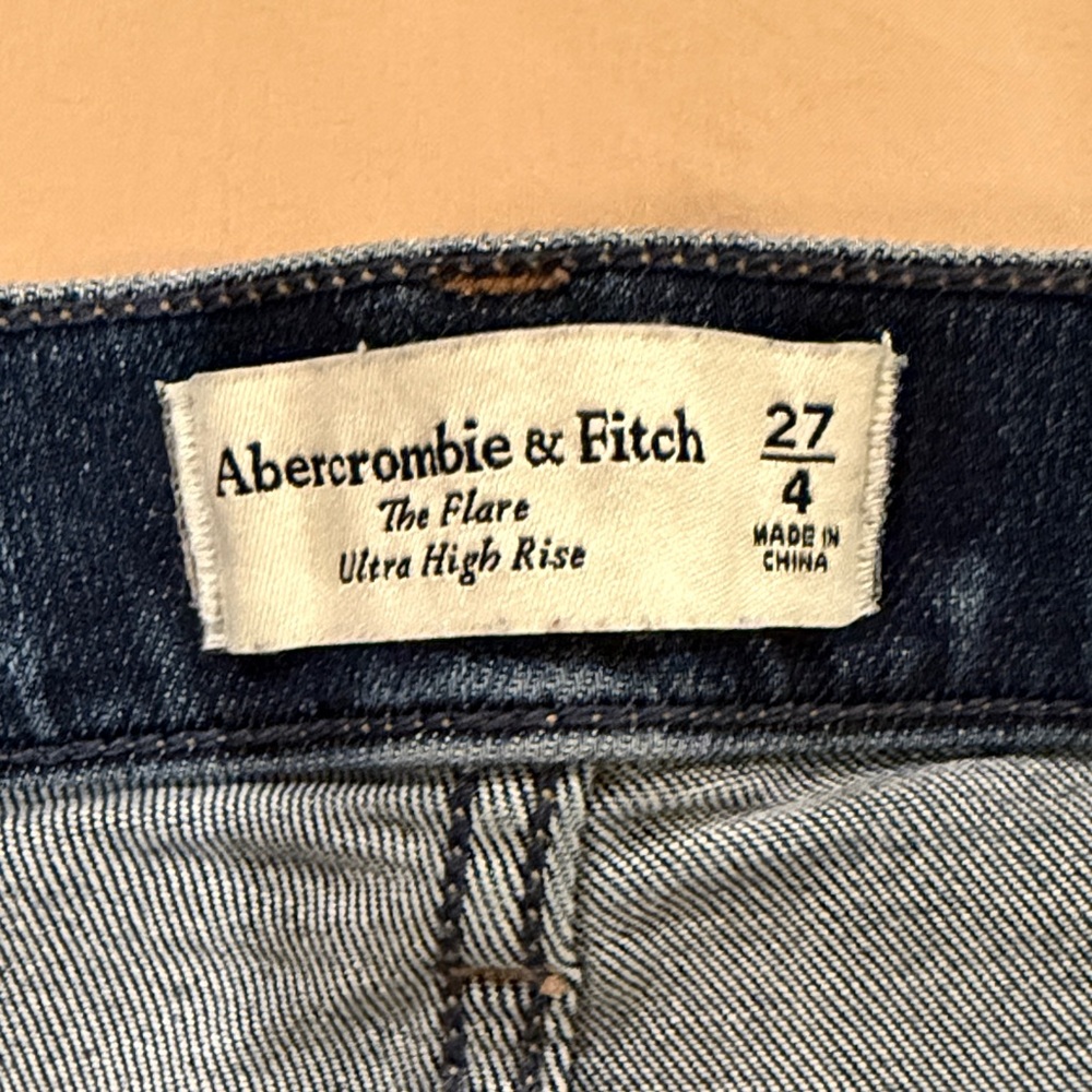 Abercrombie & Fitch Dark Blue Flare Jeans - Picture 2 of 6